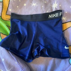 Navy Blue Nike Pro Shorts